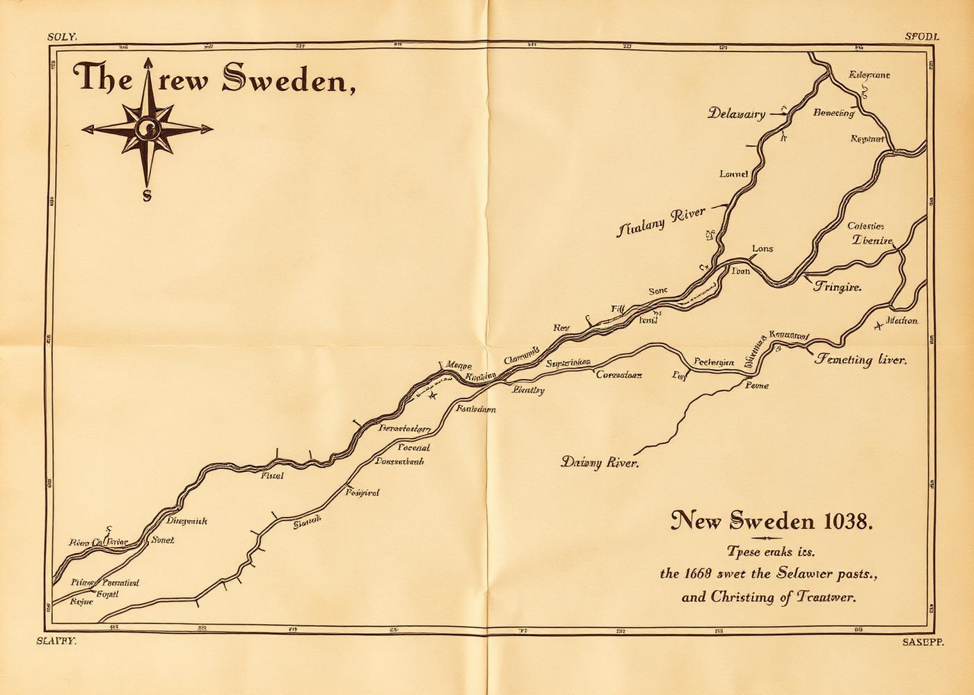 New Sweden along the Christina and Delaware rivers.